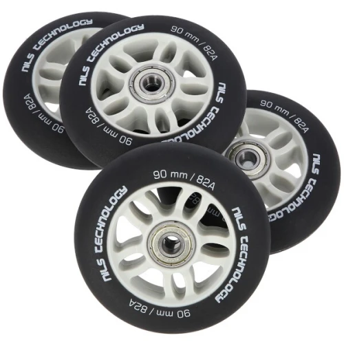 Matná kolečka NILS Extreme PU 90x24 82A s ložisky ABEC 9,…