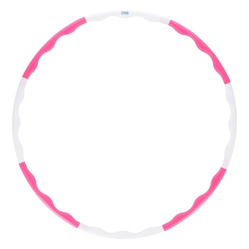 Hula hoop obruč ONE Fitness HHP090 růžovo-bílá 90 cm