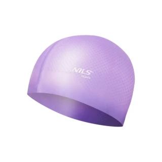 Silikonová čepice NILS Aqua NQC Dots fialová