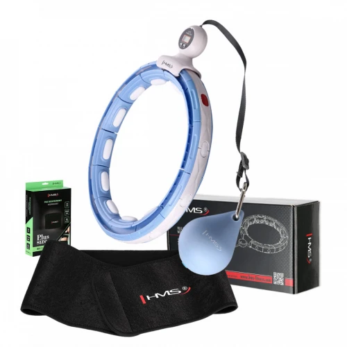 Sada masážní hula hoop HMS HHM15 modrá se závažím, magnety…