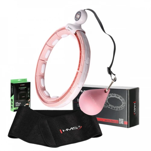 Sada masážní hula hoop HMS HHM15 růžová se závažím, magnety…