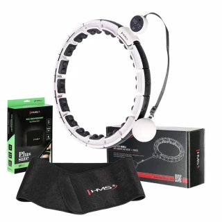 Sada masážní hula hoop HMS HHM16 bílá se závažím, magnety a…