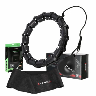 Sada černé masážní Hula Hoop se závažím HMS HHW11 a…