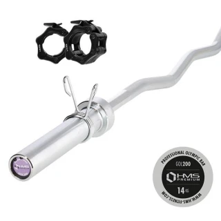 Olympijská osa lomená HMS Premium GOL200 150 x 5 cm + ZG1000