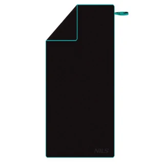 Ručník z mikrovlákna NILS NCR13 černý/modrý