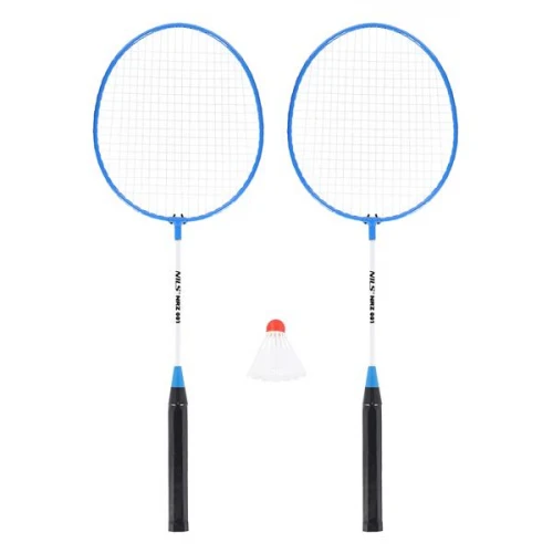 Sada 2 badmintonových raket a nylonové letky NILS NRZ001 modrá