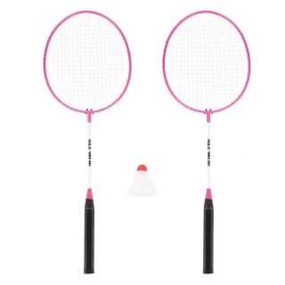 Sada 2 badmintonových raket a nylonové letky NILS NRZ001 růžová
