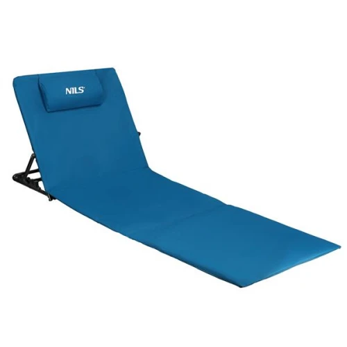 Skládací plážová podložka s nastavitelnou opěrkou NILS Camp NC3015