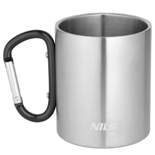 Kempingový hrnek NILS Camp NC17110 s karabinou 300ml černý