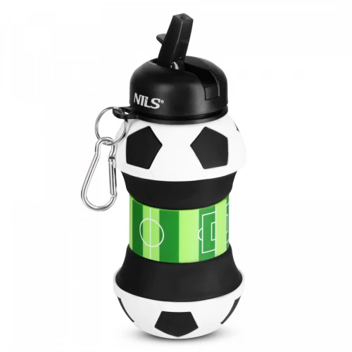 Skládací silikonová láhev NILS Camp NC4104 550ml fotbal