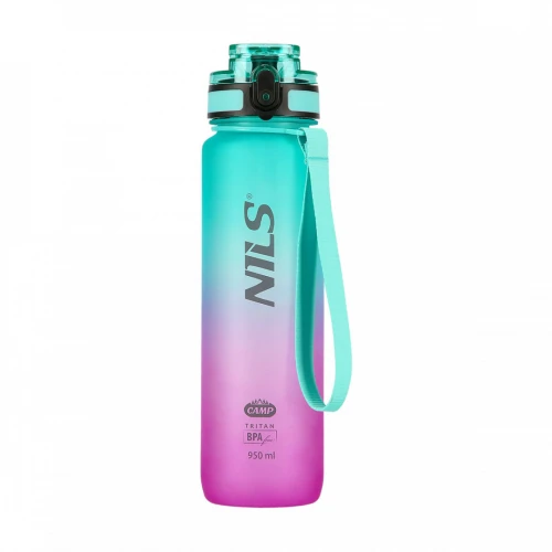 Tritanová láhev na pití NILS Camp NCD04 950 ml zeleno-růžová