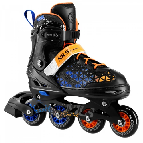 Kolečkové brusle NILS Extreme NH18190A 2v1 Brave modré