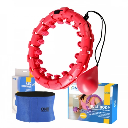 Sada masážní hula hoop ONE Fitness OHA01 se závažím a…