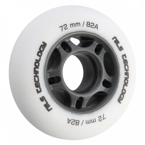 Matná kolečka NILS Extreme PU 72x24 82A, bílá, 4 ks