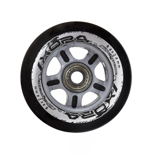 Sada černých PU koleček 84x24 + ložiska ABEC9 NILS Extreme