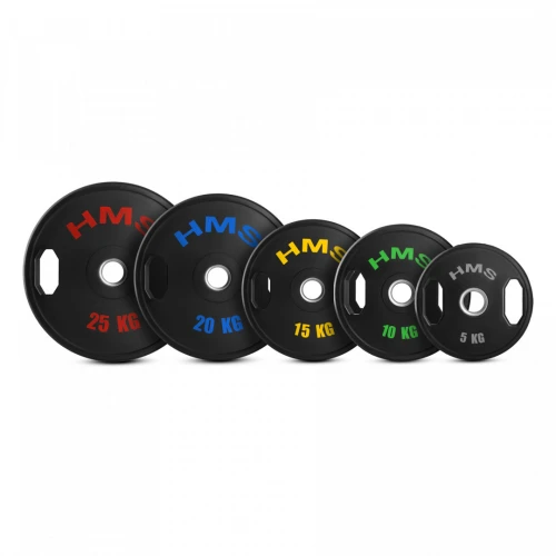 Sada pogumovaných olympijských kotoučů HMS TOG05 2 x 5 kg