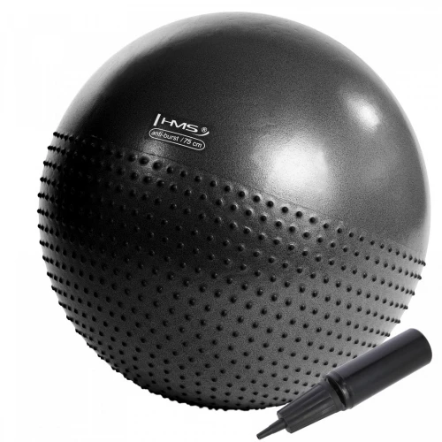 Masážní gymnastický míč HMS YB03N 75 cm černý