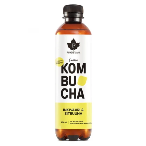 Kombucha BIO 400 ml ginger lemon (Inkivääri-Sitruuna)
