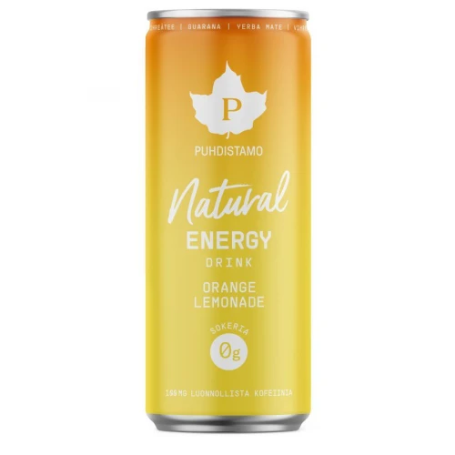 Natural Energy Drink 330 ml orange (Energetický nápoj - pomeranč)