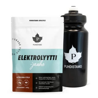 Electrolyte Powder 240g lemon cola (Sitruuna cola) + láhev 500ml ZDARMA