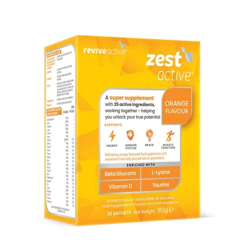 Zest Active 30 sáčků pomeranč (Energie, imunita, mozek, funkce svalů)