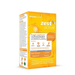 Zest Active 7 sáčků pomeranč (Energie, imunita, mozek, funkce svalů)